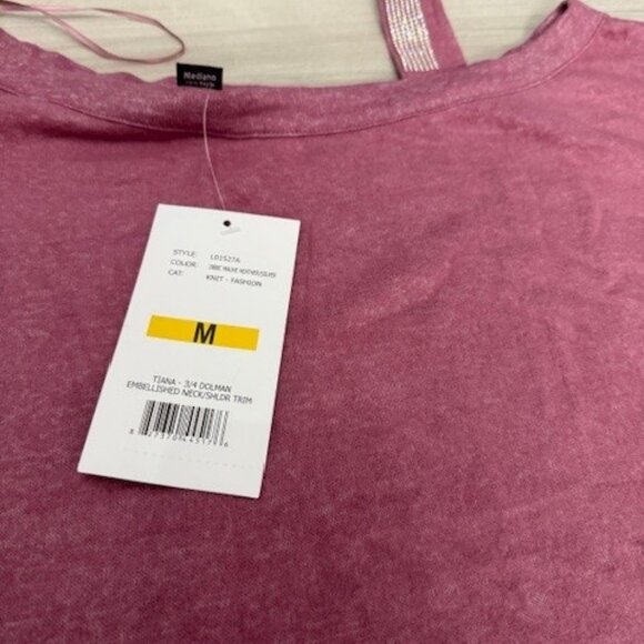 NWT Pink warm Off the Shoulder Sweater Sz M - By Design - Picture 3 of 5